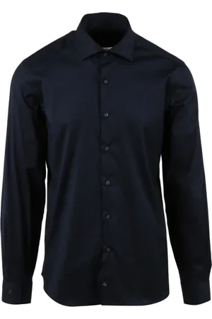 FAY Hombre, Camisas, Azul, Talla: S
