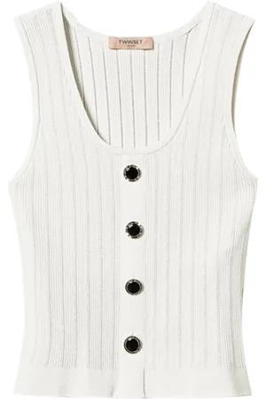 Twin-Set Mujer, Camisetas, Blanco, Talla: XS