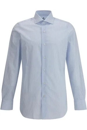 Finamore Hombre, Camisas, Azul, Talla: 2XL