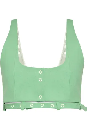 Ganni Mujer, Camisetas, Verde, Talla: S