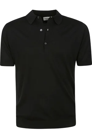 JOHN SMEDLEY Hombre, Camisetas, Negro, Talla: 2XL