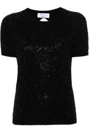 BLUMARINE Mujer, Camisetas, Negro, Talla: M