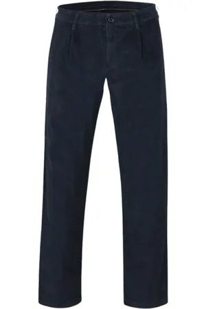 MOORER Hombre, Pantalones, Azul, Talla: S