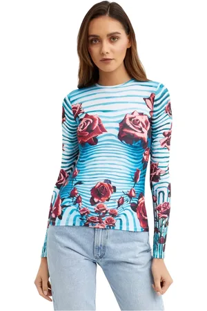 Jean Paul Gaultier Mujer, Camisetas, Azul, Talla: L