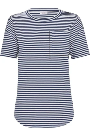 Brunello Cucinelli Mujer, Camisetas, Azul, Talla: S