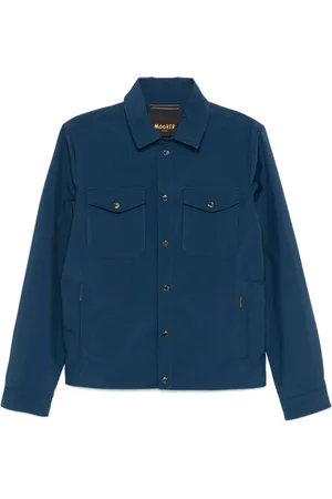 MOORER Hombre, Chaquetas, Azul, Talla: L