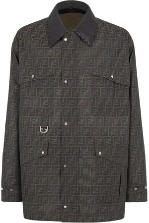Fendi Hombre, Chaquetas, Marrón, Talla: L