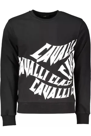 Roberto Cavalli Hombre, Sudaderas, Negro, Talla: L