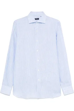 Finamore Hombre, Camisas, Azul, Talla: 3XL