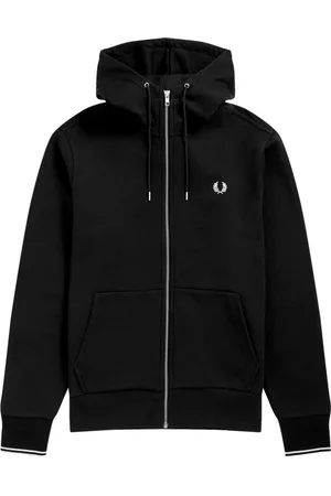 Fred Perry Hombre, Sudaderas, Negro, Talla: S