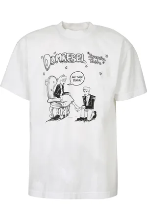DOMREBEL Hombre, Camisetas, Blanco, Talla: S