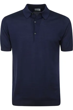 JOHN SMEDLEY Hombre, Camisetas, Azul, Talla: S