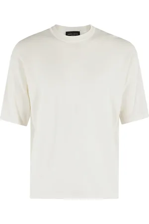 Roberto Collina Hombre, Camisetas, Blanco, Talla: L