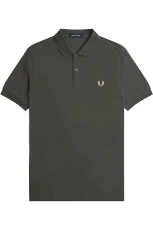 Fred Perry Hombre, Camisetas, Verde, Talla: 2XL