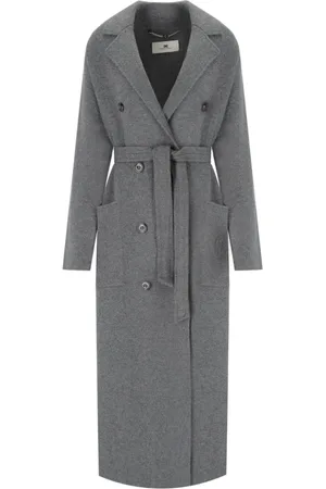 Elisabetta Franchi Mujer, Abrigos, Gris, Talla: L