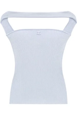 Courrèges Mujer, Camisetas, Azul, Talla: L