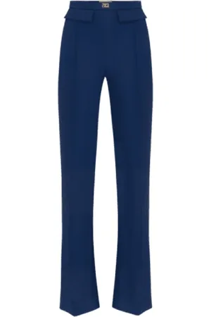 Elisabetta Franchi Mujer, Pantalones, Azul, Talla: S