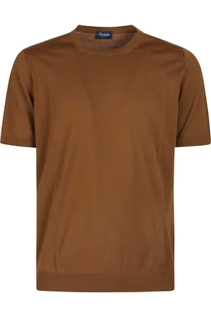 DRUMOHR Hombre, Camisetas, Marrón, Talla: L