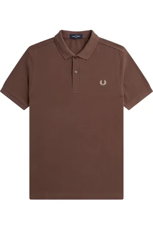 Fred Perry Hombre, Camisetas, Marrón, Talla: M