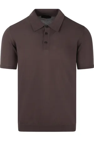 Roberto Collina Hombre, Camisetas, Marrón, Talla: L