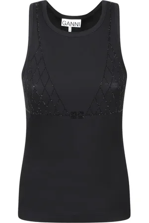 Ganni Mujer, Camisetas, Negro, Talla: M