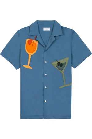 Maison Labiche Hombre, Camisas, Azul, Talla: S