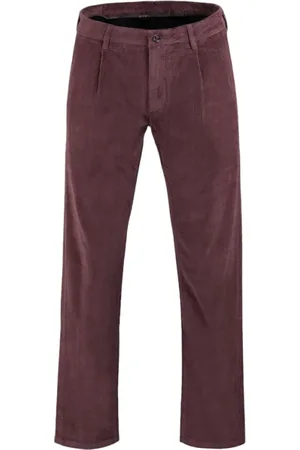 MOORER Hombre, Pantalones, Rojo, Talla: L