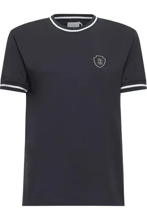 Brunello Cucinelli Mujer, Camisetas, Azul, Talla: S