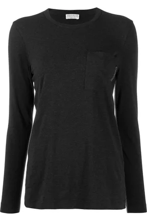 Brunello Cucinelli Mujer, Camisetas, Negro, Talla: M