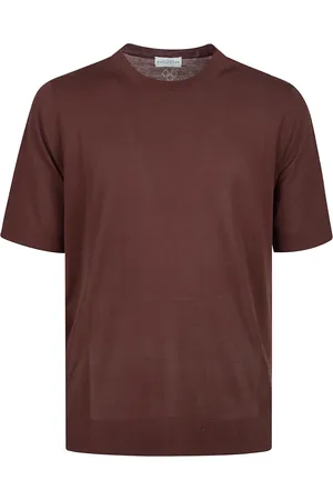 BALLANTYNE Hombre, Camisetas, Marrón, Talla: M