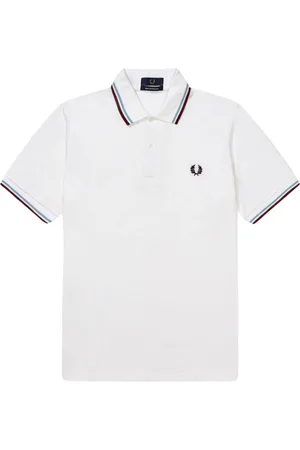 Fred Perry Hombre, Camisetas, Blanco, Talla: 2XL