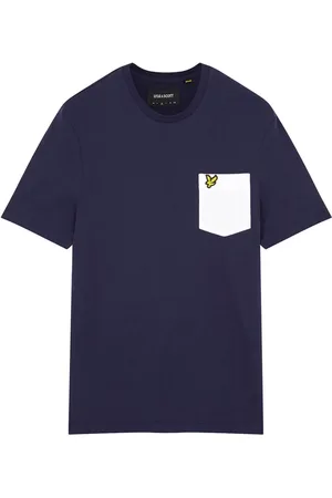 Lyle & Scott Hombre, Camisetas, Azul, Talla: L