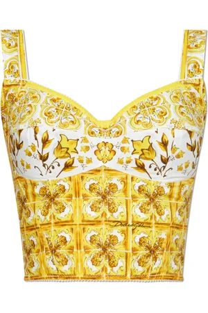 Dolce & Gabbana Mujer, Camisetas, Amarillo, Talla: S