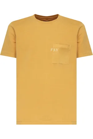 FAY Hombre, Camisetas, Naranja, Talla: L