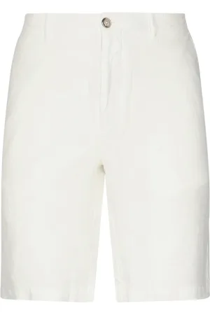 FEDELI Hombre, Pantalones cortos, Blanco, Talla: M