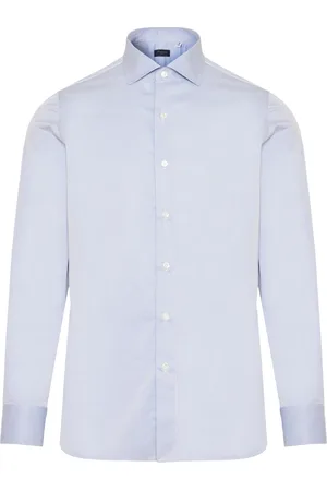 Finamore Hombre, Camisas, Azul, Talla: 3XL