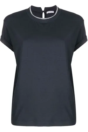 Brunello Cucinelli Mujer, Camisetas, Azul, Talla: M