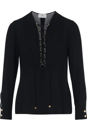Elisabetta Franchi Mujer, Blusas y Camisas, Negro, Talla: M