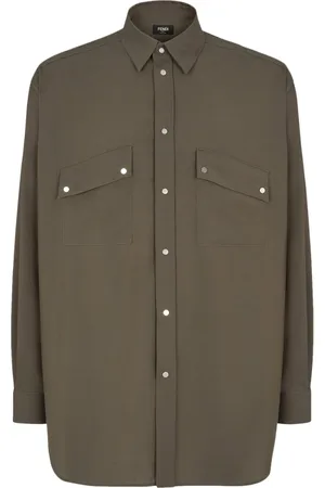 Fendi Hombre, Camisas, Verde, Talla: S