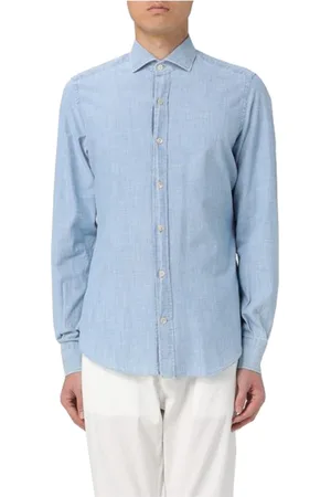 ELEVENTY Hombre, Camisas, Azul, Talla: S