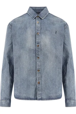 Saint Laurent Hombre, Camisas, Azul, Talla: L