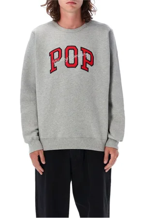 Pop Trading Company Hombre, Sudaderas, Gris, Talla: S