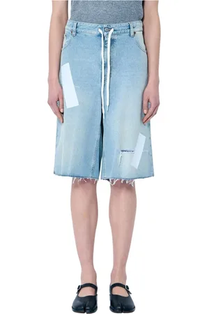 Maison Margiela Mujer, Pantalones cortos, Azul, Talla: S