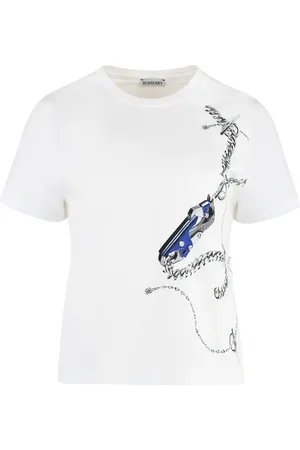 Burberry Mujer, Camisetas, Blanco, Talla: M
