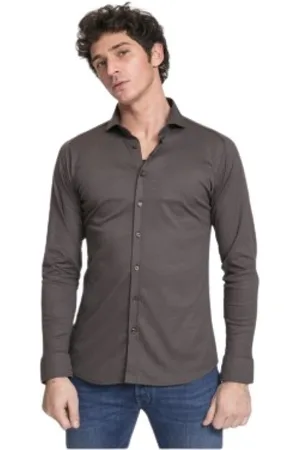 DESOTO Hombre, Camisas, Gris, Talla: S