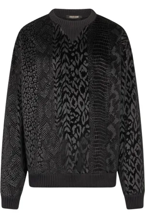 Roberto Cavalli Hombre, Sudaderas, Negro, Talla: XL