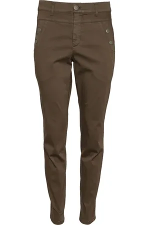 2-Biz Mujer, Pantalones, Marrón, Talla: S