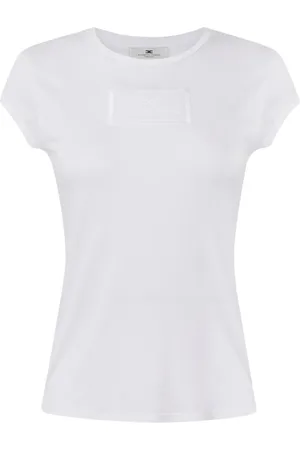 Elisabetta Franchi Mujer, Camisetas, Blanco, Talla: XL
