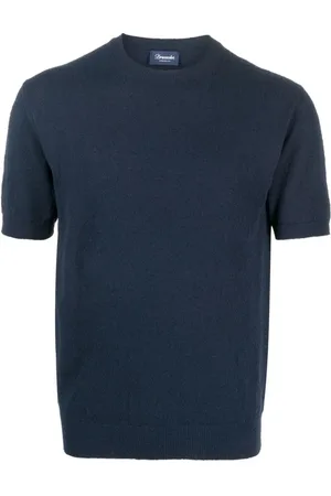 DRUMOHR Hombre, Camisetas, Azul, Talla: L