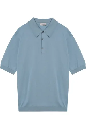 JOHN SMEDLEY Hombre, Camisetas, Verde, Talla: M